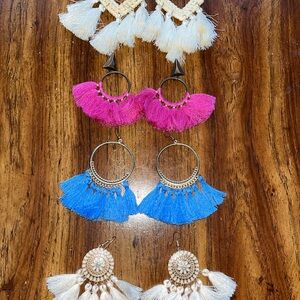 Fun Colorful Tassel Earrings Sets (4)